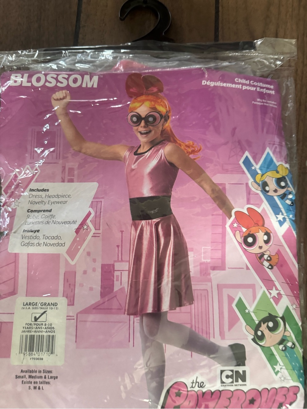 Kids' Powerpuff Girls Blossom Halloween Costume size large 8-10 - Picture 3 of 5